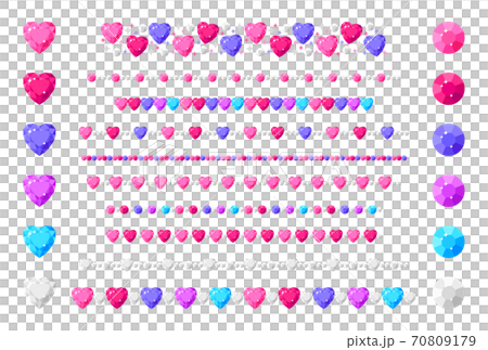 宝石／ライン／ハート 70809179