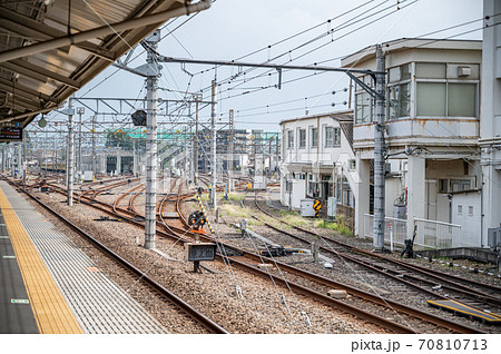 上石神井駅ホームから見える車両基地 上石神井駅ホームから見える車両基地 70810713