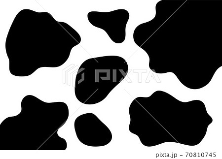 白黒の牛柄 葉書サイズ のイラスト素材