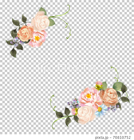 水彩花花束裝飾 插圖素材 圖庫