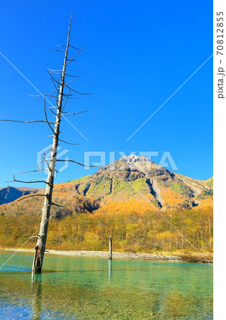 秋の上高地・大正池と焼岳 秋の上高地・大正池と焼岳 70812855