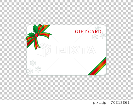 クリスマスのギフトカード装飾テンプレート 70812861