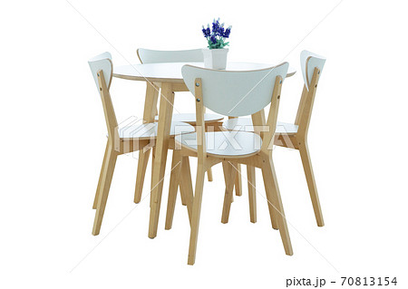 Modern table and chairs furniture for office, focus selective. 70813154