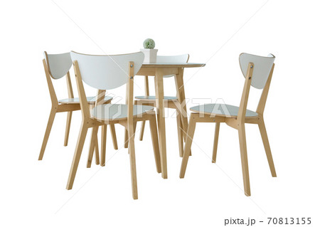 Modern table and chairs furniture for office, focus selective. 70813155