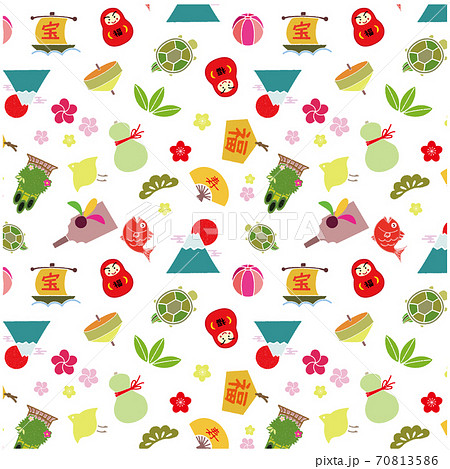 縁起物のパターン柄 70813586