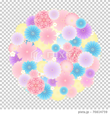 菊花圖案圓形圖案 菊花圖案圓形圖案 70814739