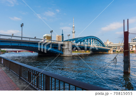 東京散歩、東京都台東区浅草近辺、隅田川橋巡り、駒形橋、 70815055
