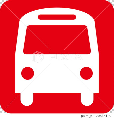 Bus icon red - Stock Illustration [70815129] - PIXTA