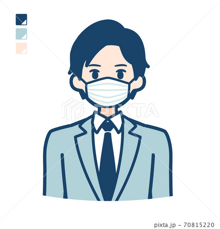 simple suit businessman mask_upper-body simple suit businessman mask_upper-body 70815220