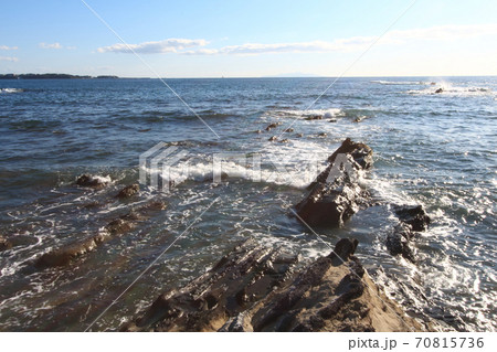 三浦半島　荒崎・潮騒のみち　お仙ヶ鼻ー弁天島間 70815736