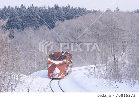 南稚内から名寄へ回送状態で戻るラッセル車 南稚内から名寄へ回送状態で戻るラッセル車 70816373