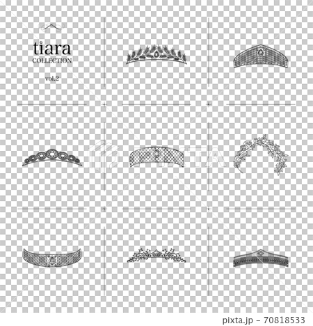 Tiara Collection 2 Line Art Illustration_Black 70818533