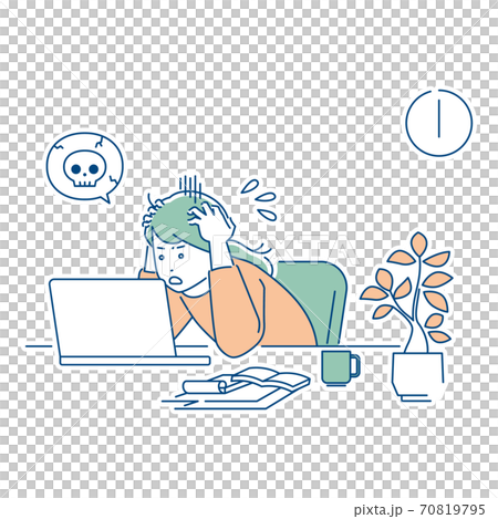 遠程工作/難以忍受的婦女/ 3種顏色 70819795