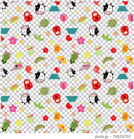 2021 Ox year lucky charm pattern pattern color 70820702