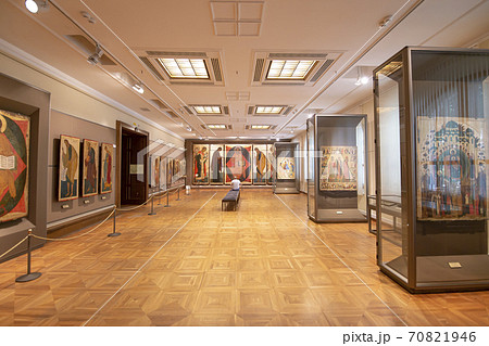 The State Tretyakov Gallery-- is an art gallery in Moscow, Russia, the foremost depository of Russian fine art in the world. Gallery's history starts in 1856. The State Tretyakov Gallery-- is an art gallery in Moscow, Russia, the foremost depository of Russian fine art in the world. Gallery's history starts in 1856. 70821946