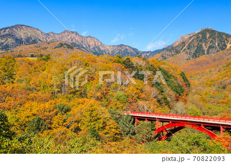 東沢大橋の紅葉　八ヶ岳 70822093