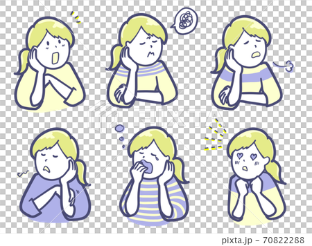 Two colors for women who are worried about wearing a cheek stick 70822288