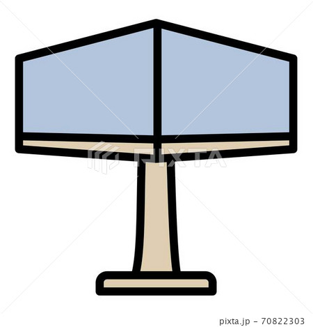 Outdoor advertising billboard icon, outline style 70822303