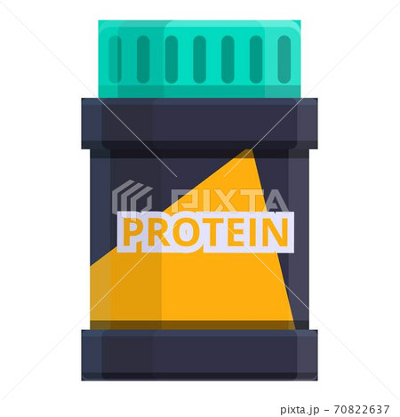 Protein meal jar icon, cartoon style 70822637