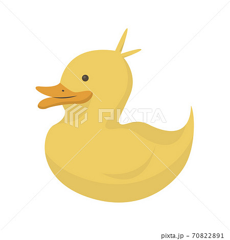 Rubber yellow duck isolated on white background 70822891