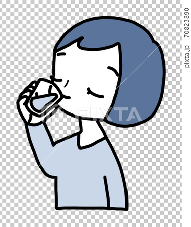 女性飲酒姿勢圖標 女性飲酒姿勢圖標 70823890