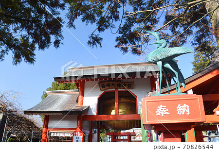 出水市の箱崎八幡神社の入口 70826544