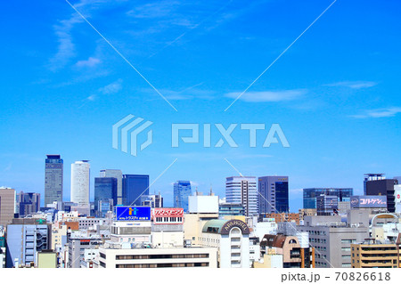 名古屋市、名古屋駅前超高層ビル群の風景 名古屋市、名古屋駅前超高層ビル群の風景 70826618