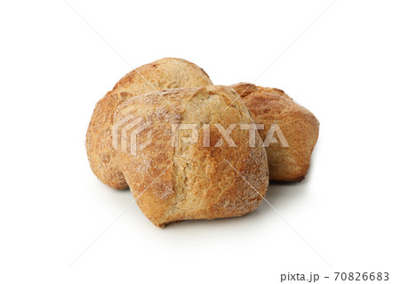 Fresh baked buns isolated on white background Fresh baked buns isolated on white background 70826683