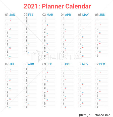2021 Planner Calendar Vertical Design. 2021 Planner Calendar Vertical Design. 70828302