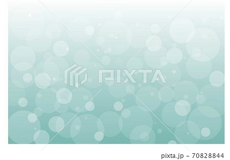 水玉　キラキラ背景　海　ブルー　ラムネ色　水色　泡　バブル　空色 70828844
