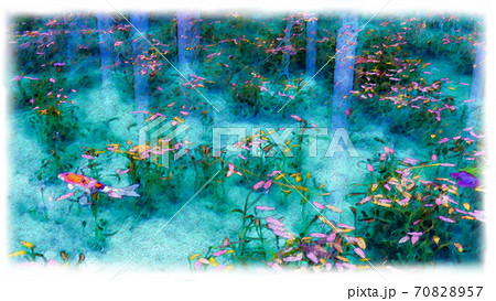 モネの池と鯉 70828957