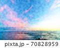 夕焼けと海 70828959