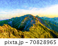 早朝の南アルプス 70828965