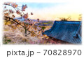 桜とお寺 70828970