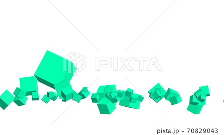 CGキューブ 多数の転がる立方体のイラスト素材 [70829043] - PIXTA