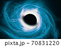 Image of open deep space. computer model black hole image 70831220