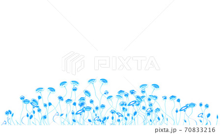 Floral Background. Blue Flowers On White Background Floral Background. Blue Flowers On White Background 70833216