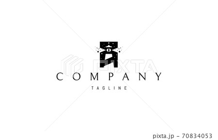 Vector logo on which an abstract image of a lighthouse with stars in the beam of light. 70834053