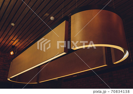 Chandelier made of unusual shapes. Designer Chandelier. Lighting fixture. 70834138