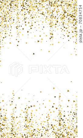 Gold triangles luxury sparkling confetti. Scattere 70834754