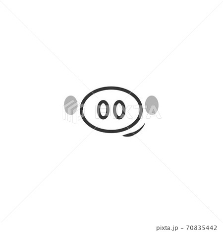 Animal face design icon Animal face design icon 70835442