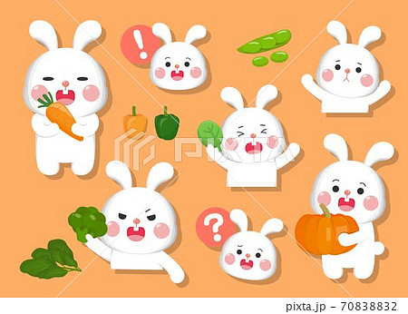 バニー うさぎ 子うさぎのイラスト素材 70