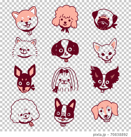 小さな犬たち(ピンク) 小さな犬たち(ピンク) 70838892