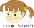 女の子の顔（3歳前後）1 70838974
