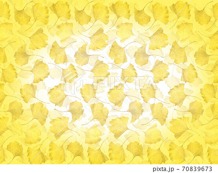 イチョウの葉 秋イメージ 背景素材 イチョウの葉 秋イメージ 背景素材 70839673