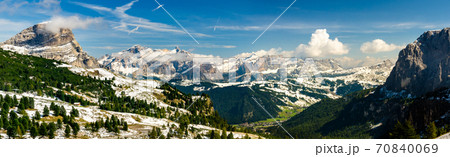 Beautiful view of famous dolomite mountain, Italy. Beautiful view of famous dolomite mountain, Italy. 70840069
