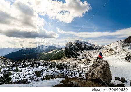Beautiful view of famous dolomite mountain, Italy. Beautiful view of famous dolomite mountain, Italy. 70840680