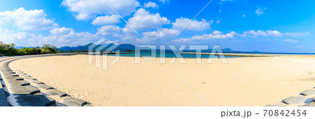 多郎島海水浴場　パノラマ　【長崎県五島市】 70842454