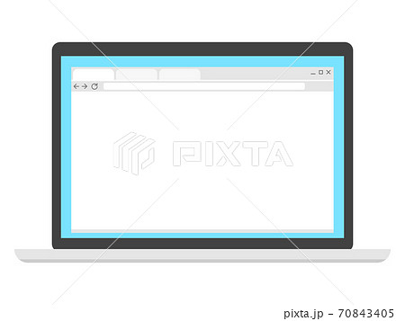 パソコンに表示されたウェブブラウザ 70843405