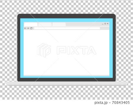 パソコンに表示されたウェブブラウザ 70843405